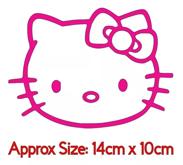 2 X Hello Kitty Vinly Decal/Sticker cartoon Kids Car Van