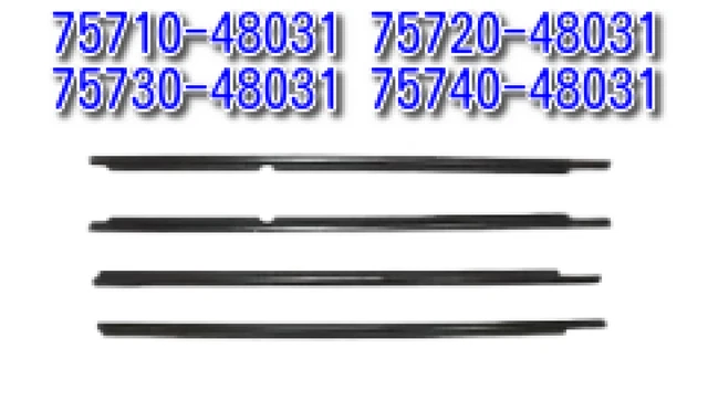 Genuine Toyota/Lexus Window Belt Molding Set – Front & Rear For RX330/RX350 – Black, Japan
