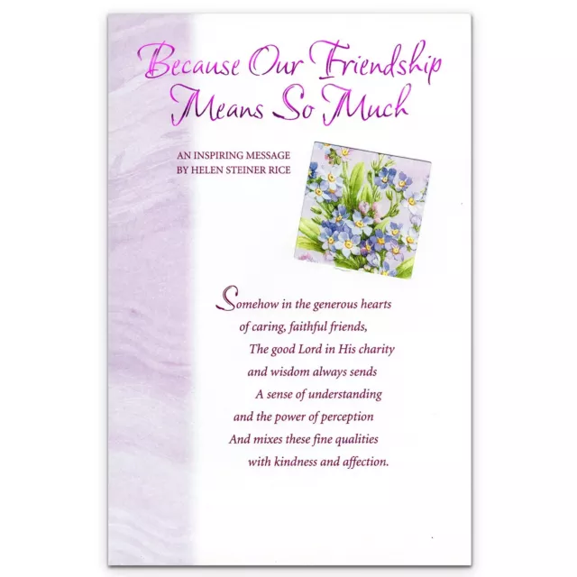 Heartfelt FRIENDSHIP Card, Warm Inspiring Message by Helen Steiner Rice, AGC +✉