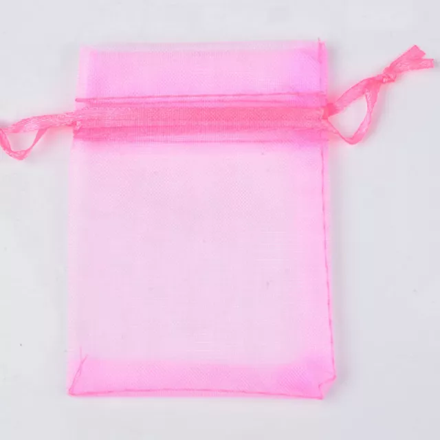 USA 100x Sheer Drawstring Organza Bags Jewelry Pouches Wedding Party Favor Bag