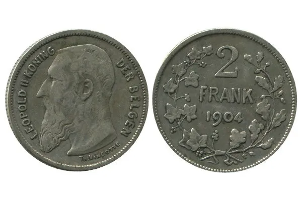 2 Francs Leopold II Légende Française - Belgique Argent