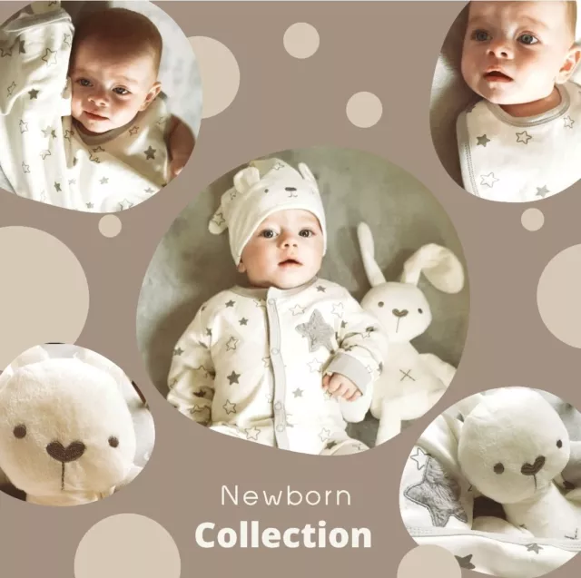 10-teiliges Neugeborenes Baby Geschenkset, Babykleidung Mädchen/Junge/Unisex, 100 % weiche Baumwolle.