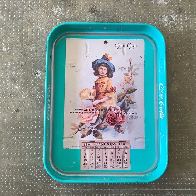 Vassoio Pubblicitario Coca Cola Calendario 1891
