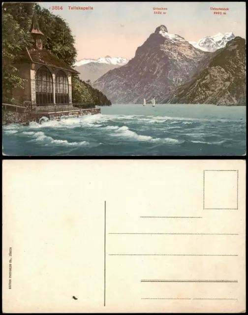 Ansichtskarte Sisikon Tellskapelle Vierwaldstätter See 1908