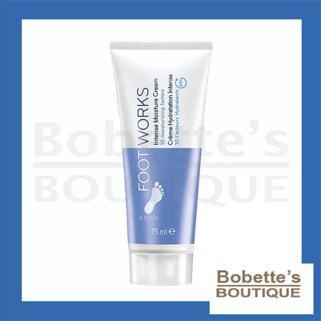 FOOTWORKS AVON CRÈME pour Pieds très Secs - Intensément Hydratante 24H Tube 75ML