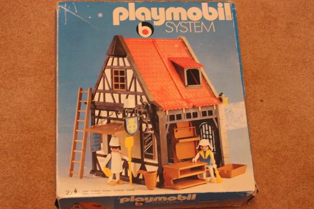 Playmobil 2 klicky Maison du boulanger 3441 vintage boite plan ***********