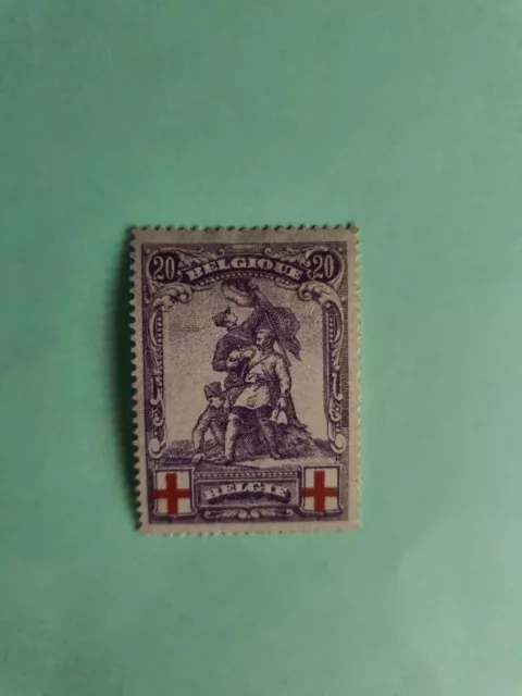 Timbre de la Belgique neuf avec Trace de charnière n°128 1914/18