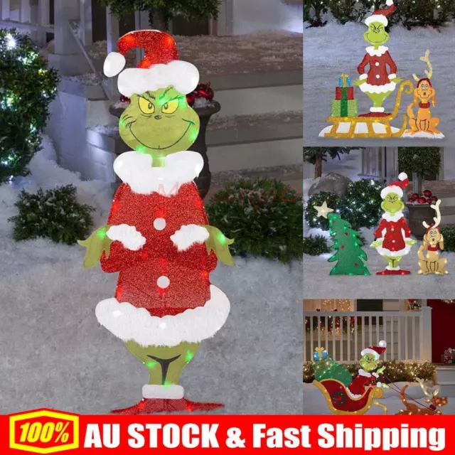 GRINCH Stealing the CHRISTMAS Outdoor Glowing Decor LED Light Monster Decoration