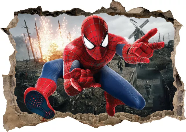 Adesivi da parete arte supereroe Spiderman Avenger decalcomania da parete decorazione camera da letto bambini Z14