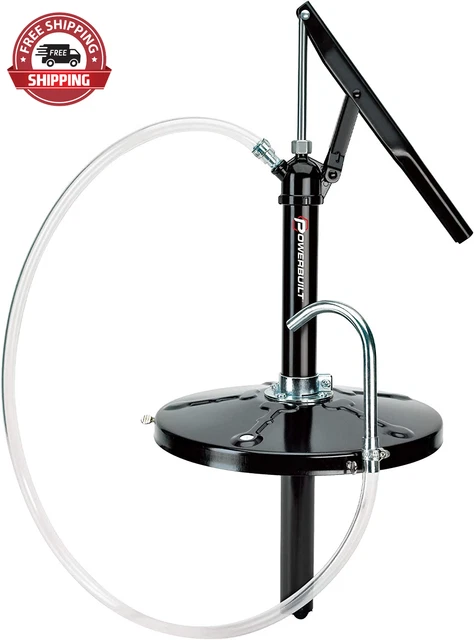 Powerbuilt Lever Bucket Pump, Motor Transmission Heating Oil, 30-55 Gallon Barre