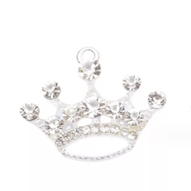 20pcs Crown Shape Queen Crown Pendants  for Jewelry Making Crafts