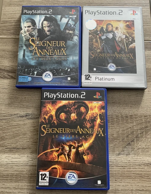 Lot PS2 Le Seigneur des Anneaux Les Deux Tours Le Retour Du Roi Le Tiers Age FRA