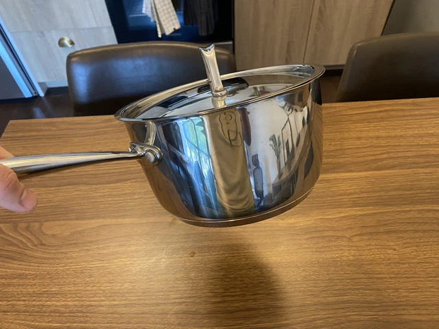 Cacerola de acero inoxidable 3 qt con tapa