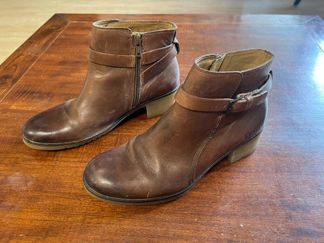 BOTTINES BOOTS bottes d sert femme en cuir Kickers Mila T37