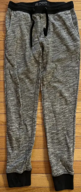 American Eagle Heathered Gray Drawstring Pockets Sweatpants Joggers Pants XS