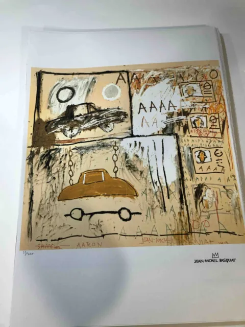 Jean Miguel Basquiat litografía fuera de conjunto cm 50x70 con el certificado