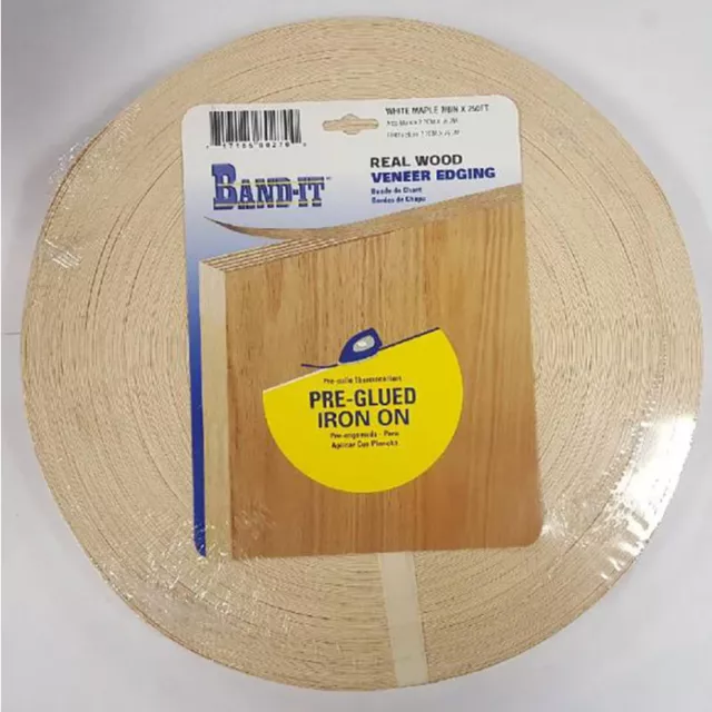 Fascia It Bianco Acero Vera Legno Veneer Bordatura 2.2cm Lar X 76.2m L