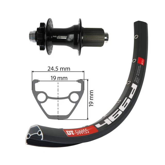 Rear Wheel 27.5 19mm 32H Dt Swiss 466D 6-Hole Disc Brake TA12x142mm 8-10s Black