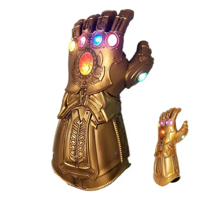 Kids Thanos Gloves Infinity Gauntlet with LED Light Avengers 4 Cosplay Toys New