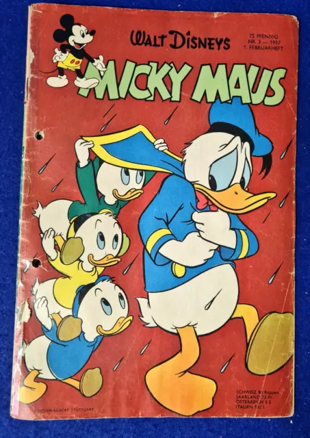 Micky Maus Comic Heft Nr.3 mit Original Ehapa 1957  (520)