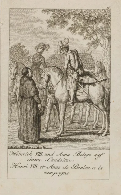 HENNE (*1758) nach CHODOWIECKI (*1726), Heinrich VIII. mit Anna Boleyn, Rad.