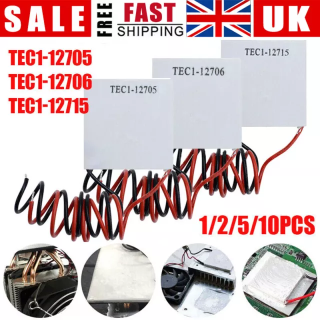 TEC1-12705/12706/12715 Heatsink Thermoelectric Cooler Peltier Elemente Module UK