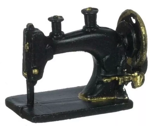 Dolls House Black Old Fashioned Sewing Machine Miniature 1:12 Scale Accessory