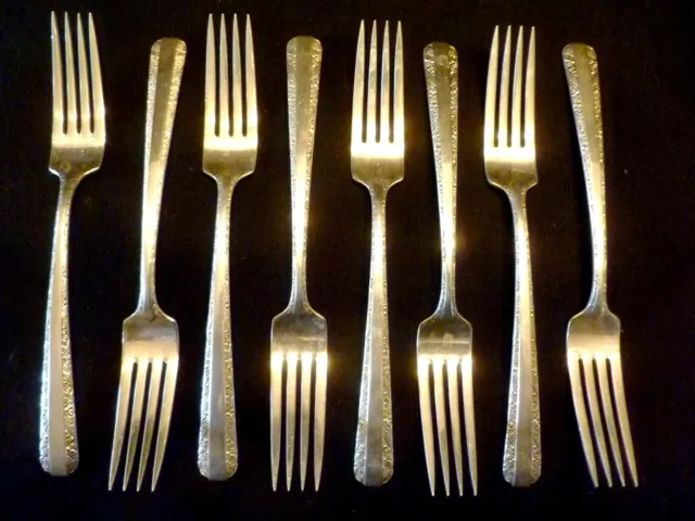 8 Antique TOWLE CANDLELIGHT Sterling Silver DINNER FORKS