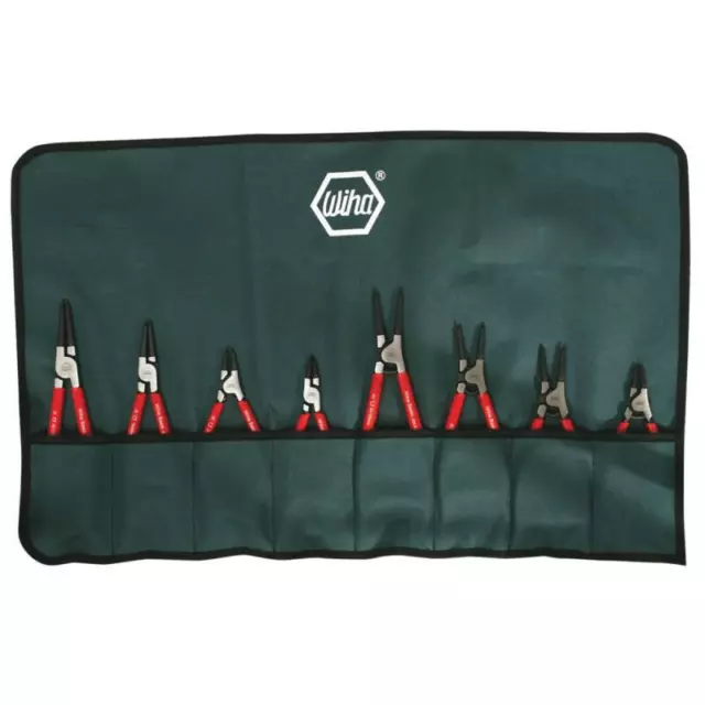 Wiha Tools 32693 8 Piece Internal/External Ring Pliers Pouch Set