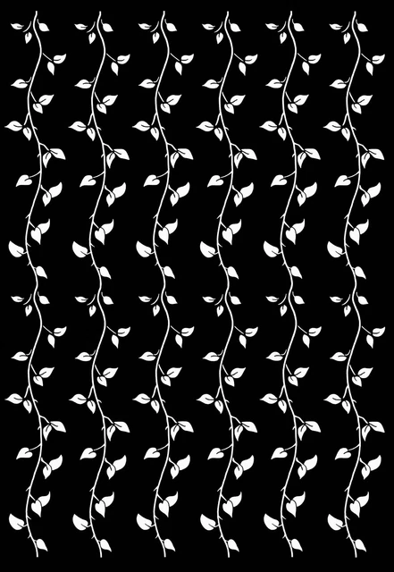Calcomanías de vidrio fundido blanco Leaf Vine Border 6 piezas 1/2"" X 5"" 1129