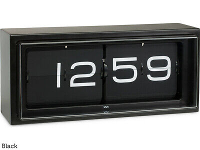 LEFF Amsterdam Brick Design reloj de pared acero inoxidable negro/negro-NUEVO EMBALAJE ORIGINAL