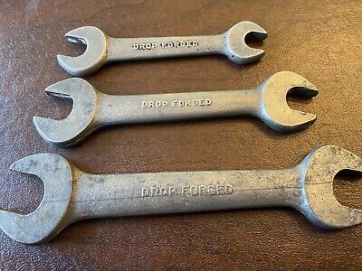 Vintage Lot of Three Open End Wrenches Drop Forged Made in USA