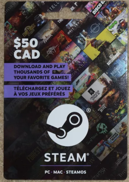 Steam $50 CAD Global Gift Card - Fast Delivery