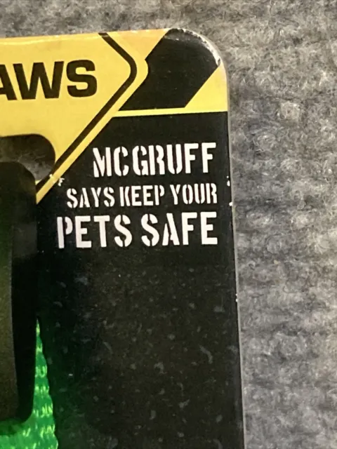 Saf T Paws McGruff Keep Pet Safe Large 1" X 18"- 25 Reflective Green Dog Collar 2
