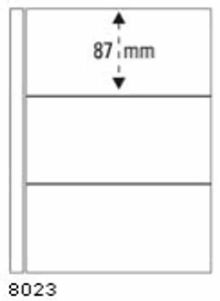 PRINZ PRO-FIL System 8023 100 sheets 3 pockets 87 x 195 mm