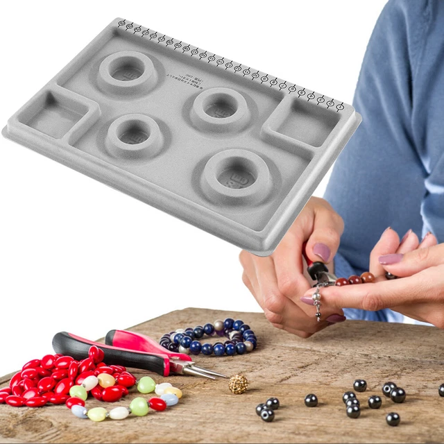 Bandeja de búsqueda con cuentas hágalo usted mismo accesorios artesanales para hacer joyas (G)