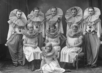 Antique Clowns Photo 1926b Odd Strange & Bizarre