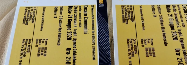 Vendo 2 biglietti concerto Cesare Cremonini 9 giugno 2022 Lignano Sabbiadoro