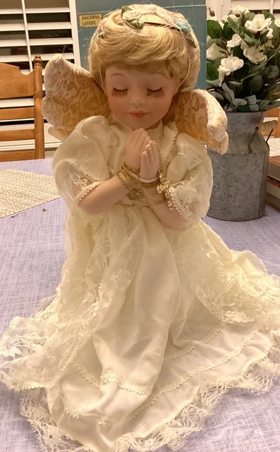 Porcelain Praying Angel Doll 12 inches