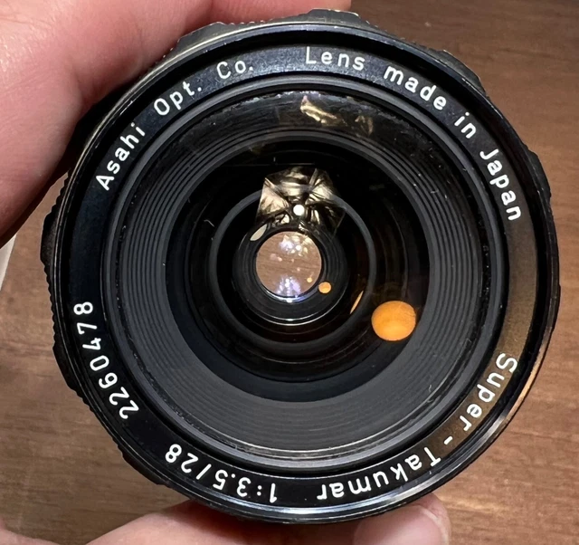 Pentax Super-Tackumar 1:3.5/28mm  Asahi Optical Company screw on lens