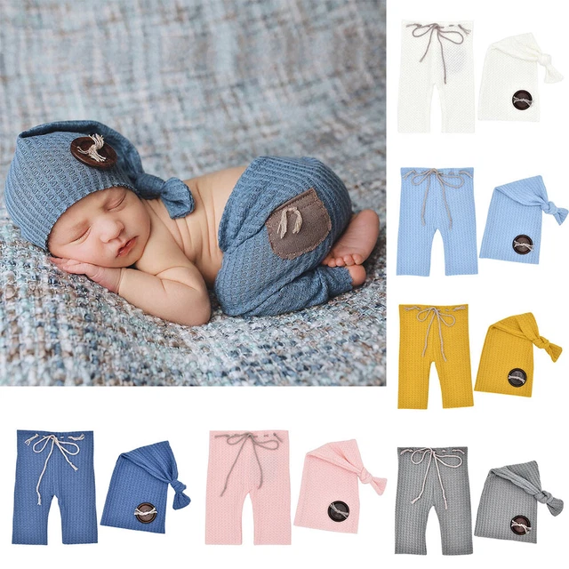 Abiti neonato bambino abiti ragazze ragazzi cappello lavorato a maglia costume fotografia oggetti di scena