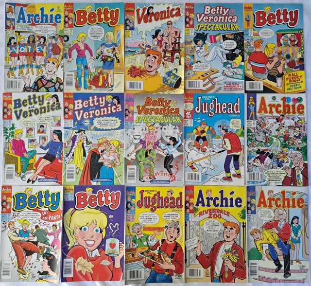 15 ARCHIE COMICS 1990's Archie, Betty, Veronica & Jughead + More $89.95 ...