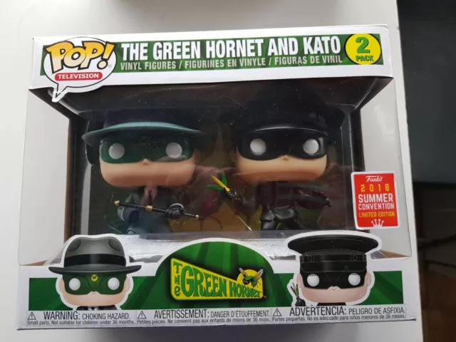 Funko Pop The Green Hornet & Kato 2018 Summer Convention + Protector 2 Pack