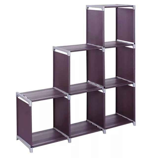 6 Cube Storage Organizer Plastic Cabinet Stackable Bookshelf Display Shelf
