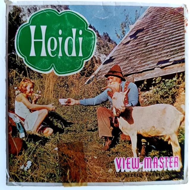 3x VIEW MASTER 3D REEL ⭐ HEIDI ⭐ + Heft deutsch ! Stereo Bildscheiben B426-D