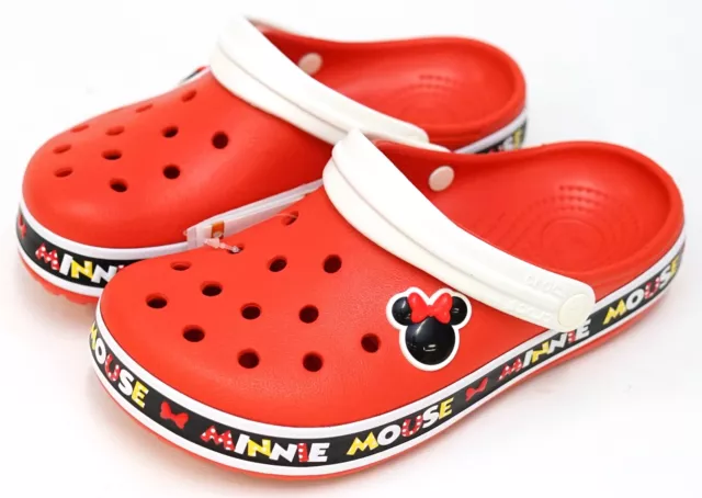 NEW DISNEY PARKS X Crocs Crocband Minnie Mouse III Red Clog Shoe $59.46 ...