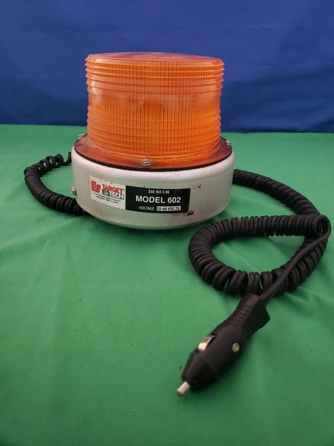Amber Strobe Light and Base - New In The Box