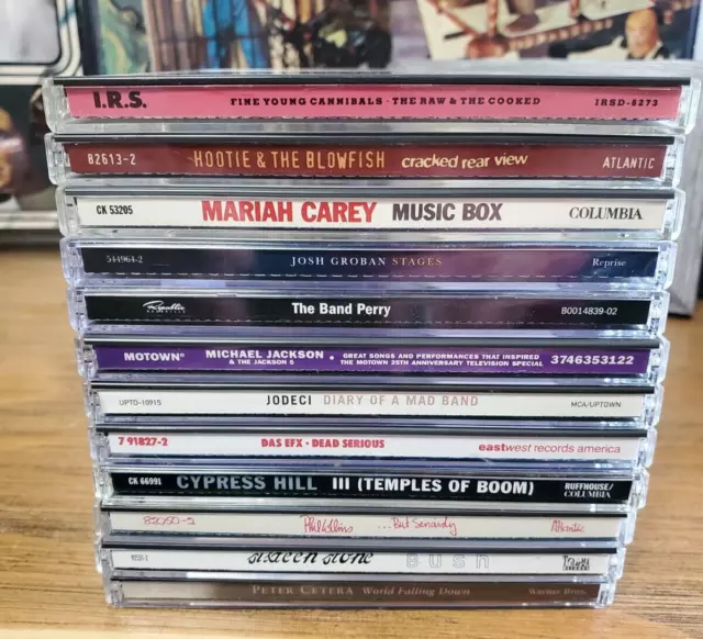 🎶  Random CD Lot Of 12 80s 90s 2000s Pop Rock R&B Das Efx Mariah Jackson 5 Bush