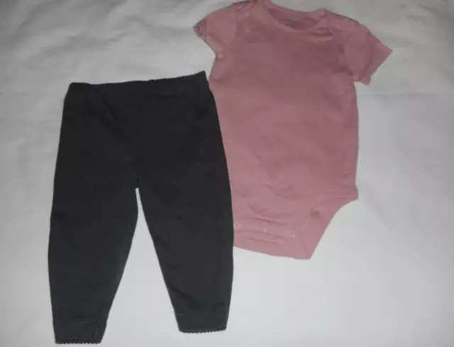 Carters 3-Piece Baby Girl Pants Set Jacket - Infant Size 6 Months - New 3