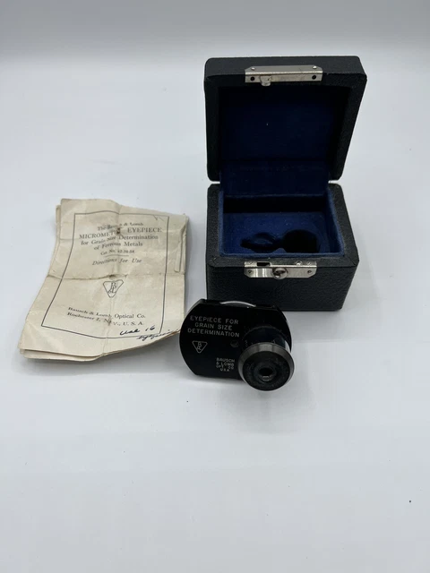 Vintage BAUSCH LOMB EyePiece Grain Size Measurement Determination 42-34-58 